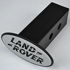 Металлическая заглушка фаркопа под квадрат "Land Rover". "Американский" фаркоп 50х50