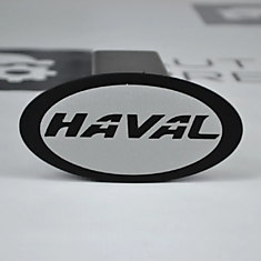 Металлическая заглушка фаркопа под квадрат "Haval". "Американский" фаркоп 50х50